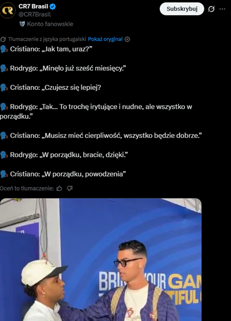 ROZMOWA Cristiano Ronaldo z Rodrygo po meczu Portugalia - Kolumbia